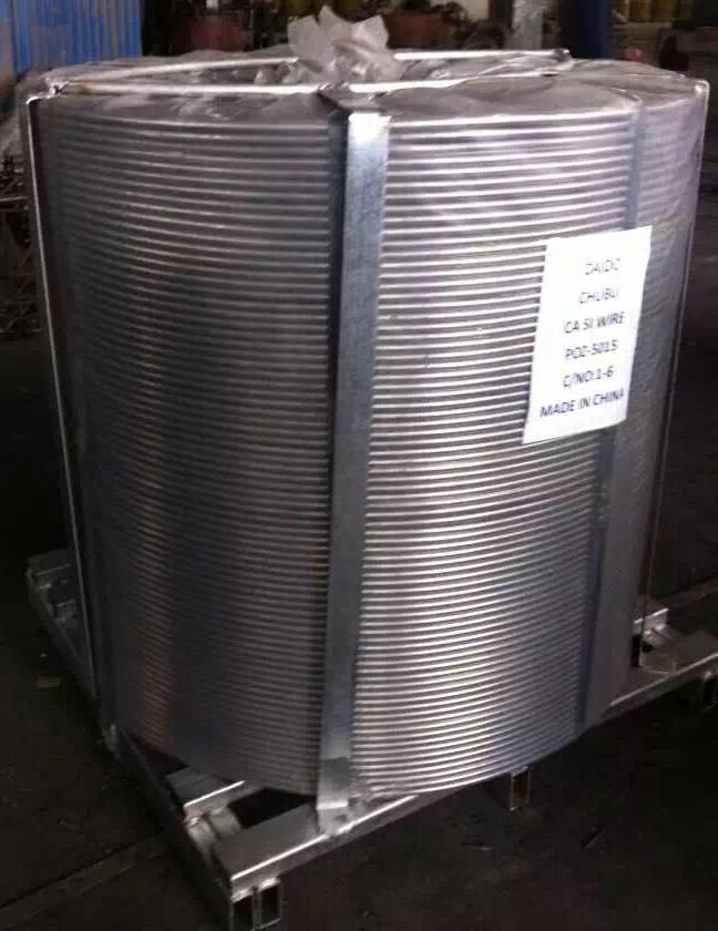 Pembuatan Baja 13mm Wire Cored Alloy CaFe Kalsium Silicon Wire Cored 6